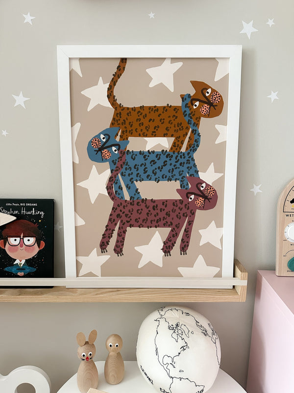 ‘Little Leopards’ Safari Print – Kids Wall Art