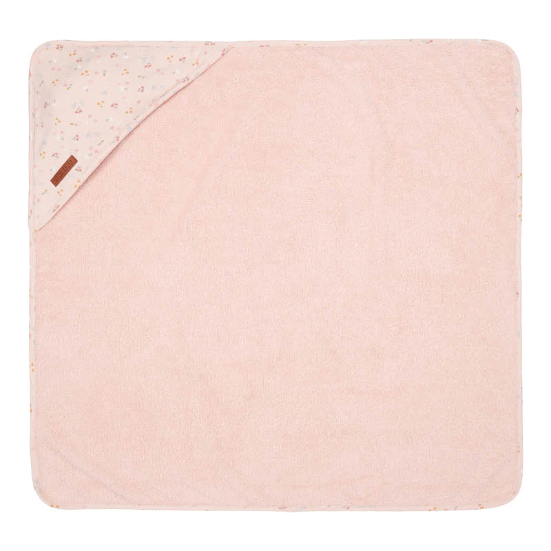 Little Dutch -  Hooded Towel - Pink Flowers