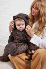 ANDERS Eco Snowsuit - Chocolate Leopard (Footless)