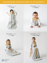 TOG 2.2 (Quilted) - Erawan Grey Wearable Baby Sleep Sack