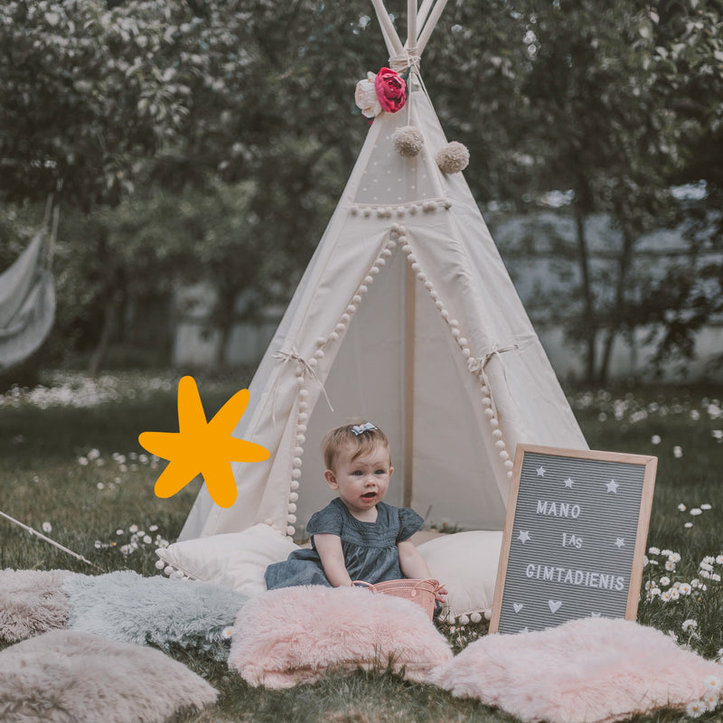 MINICAMP Original Play Tent With Pompoms