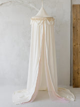MINICAMP Kids Bed Canopy with Tulle & Tassels in Cream