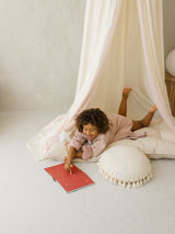 MINICAMP Kids Bed Canopy with Tulle & Tassels in Cream