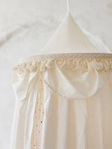 MINICAMP Kids Bed Canopy with Tulle & Tassels in Cream