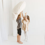 MINICAMP Boucle Fabric Kids Floor Cushion in Ecru