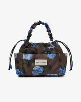 Mini Luna Drawstring Stroller Bag Brown Floral Print