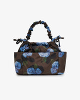 Mini Luna Drawstring Stroller Bag Brown Floral Print