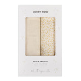 Extra Large Organic Baby Muslins, Set of 2 - Wild Chamomile / Daisy Meadow