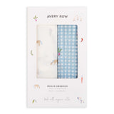 Extra Large Organic Baby Muslins, Set of 2 - Little Farm / Radish