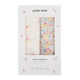 Extra Large Organic Baby Muslins, Set of 2 - Wildflower Garden / Anemone
