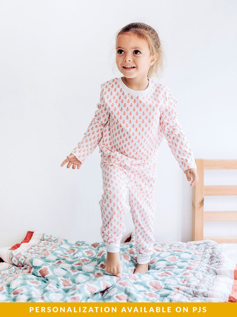 Toddler & Big Kid Cotton Knit PJ Set (Pink City)