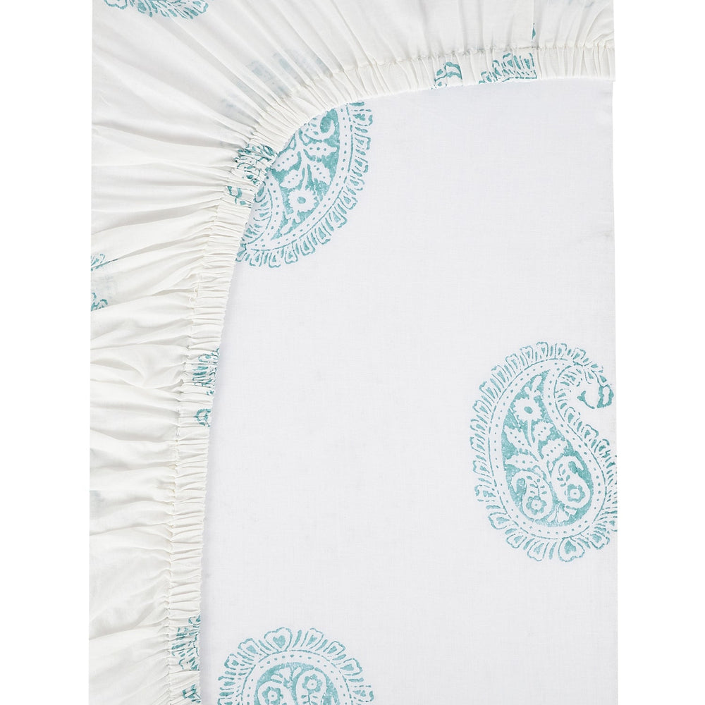 
                      
                        Teal Paisley Fitted Crib Sheet
                      
                    