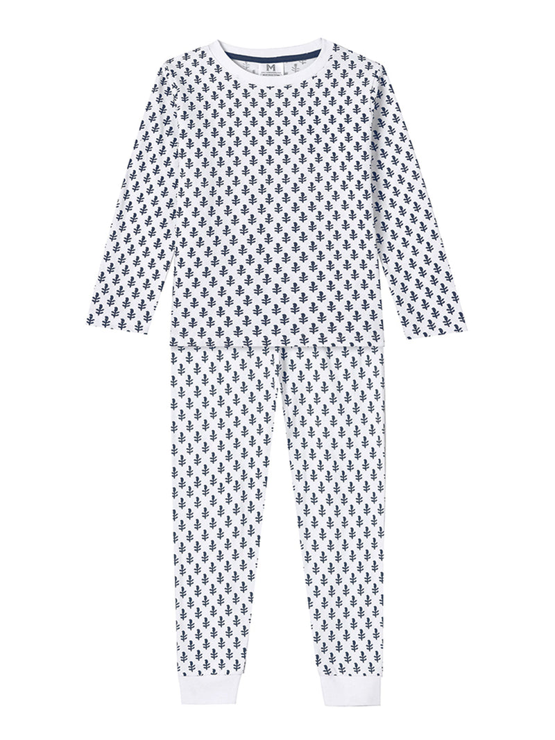 Toddler & Big Kid Cotton Knit PJ Set (Fort Blue)