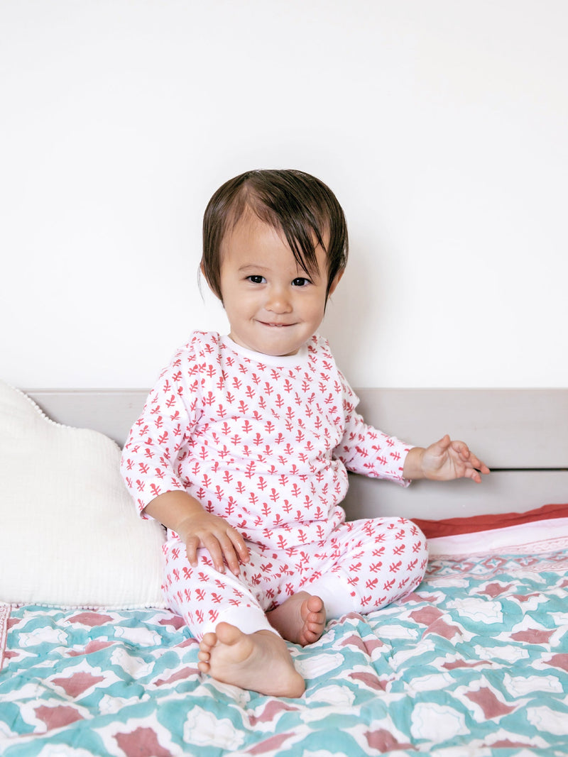 Toddler & Big Kid Cotton Knit PJ Set (Pink City)