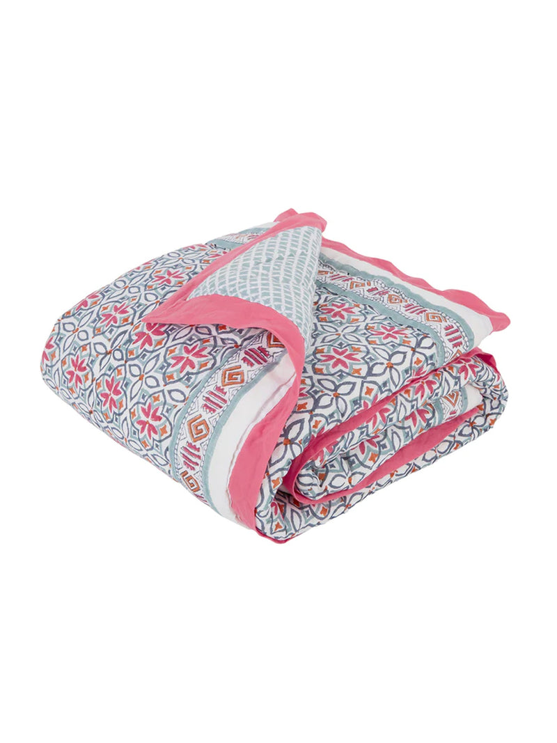 Seminyak Pink Cotton Quilt