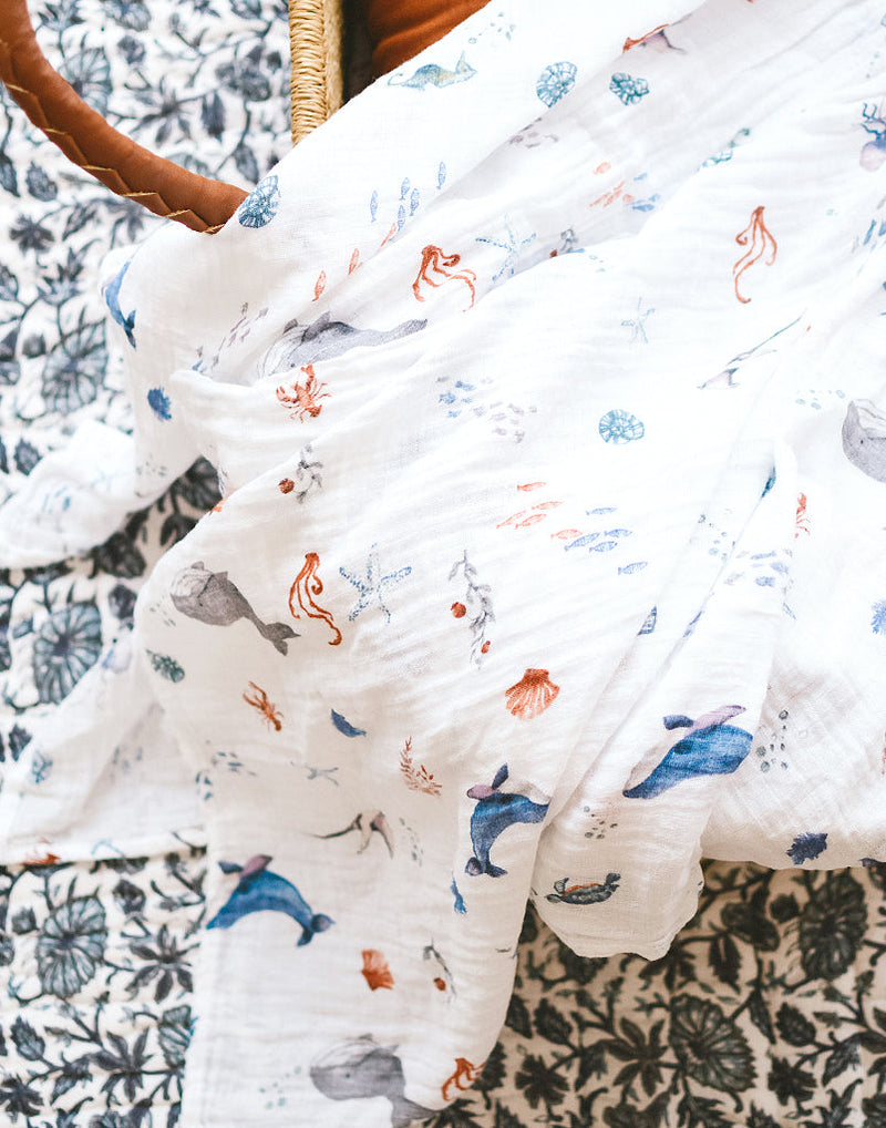 Organic Swaddle - Under the Sea