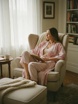 Block-Printed Robe - Pink City