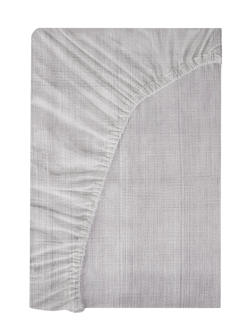 Grey Brushstroke Fitted Crib Sheet