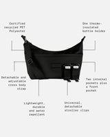 FIA Eco Stroller Organiser With Stroller Clips - Black
