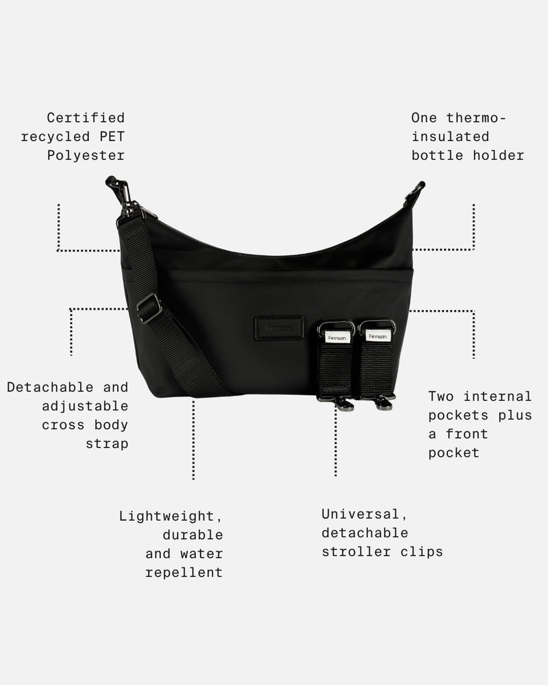 FIA Eco Stroller Organiser With Stroller Clips - Black
