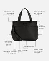 SIGRID Eco Changing Bag with Changing Mat - Black