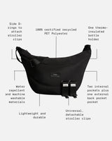 OSMA Eco Stroller Organiser with Stroller Clips - Mocha