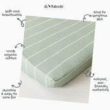 Kabode - Organic Cot Fitted Sheet - Vine Mint