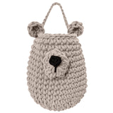 Crochet Hanging Bear Basket | BEIGE