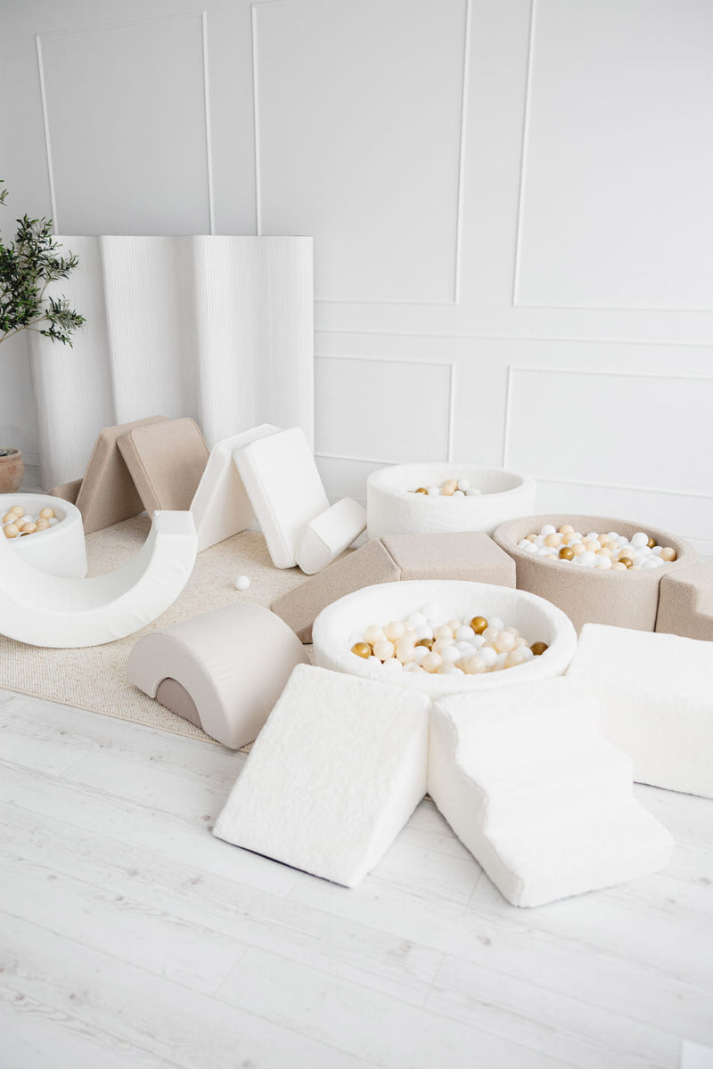 Monio - Boucle Foam Soft Play - 3 Elements - White