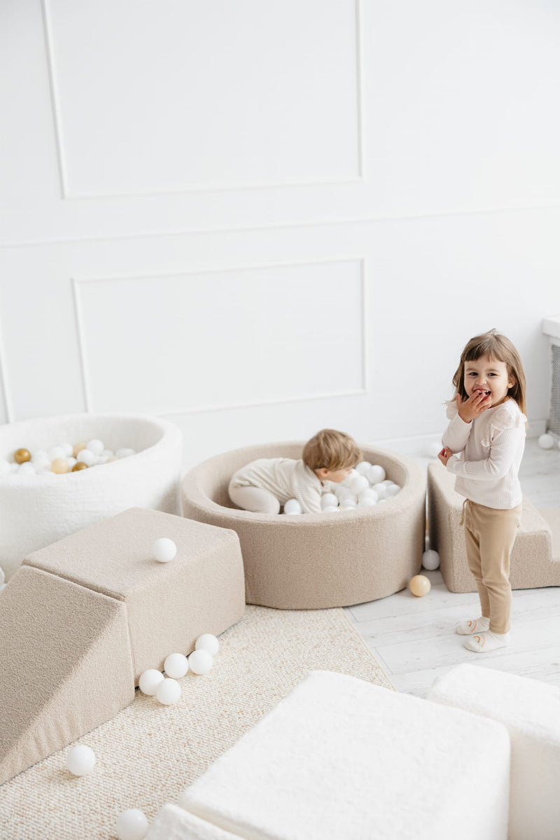 Monio - Boucle Foam Soft Play - 3 Elements - Beige