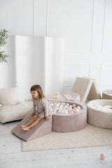 Monio -  Corduroy Foam Soft Play & Ball Pit 200 Balls - Grey