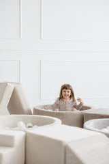 Monio - Grey Corduroy Ball Pit + Balls (colour of your choice)
