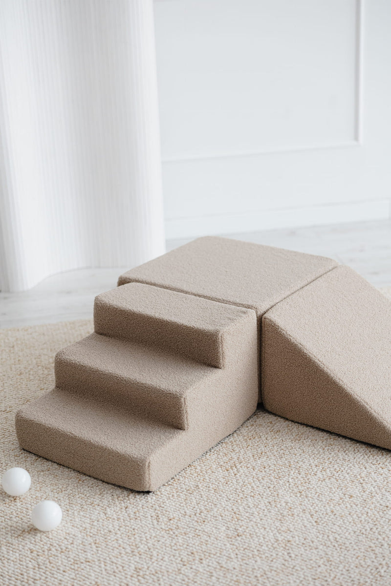 Monio - Boucle Foam Soft Play - 3 Elements - Beige
