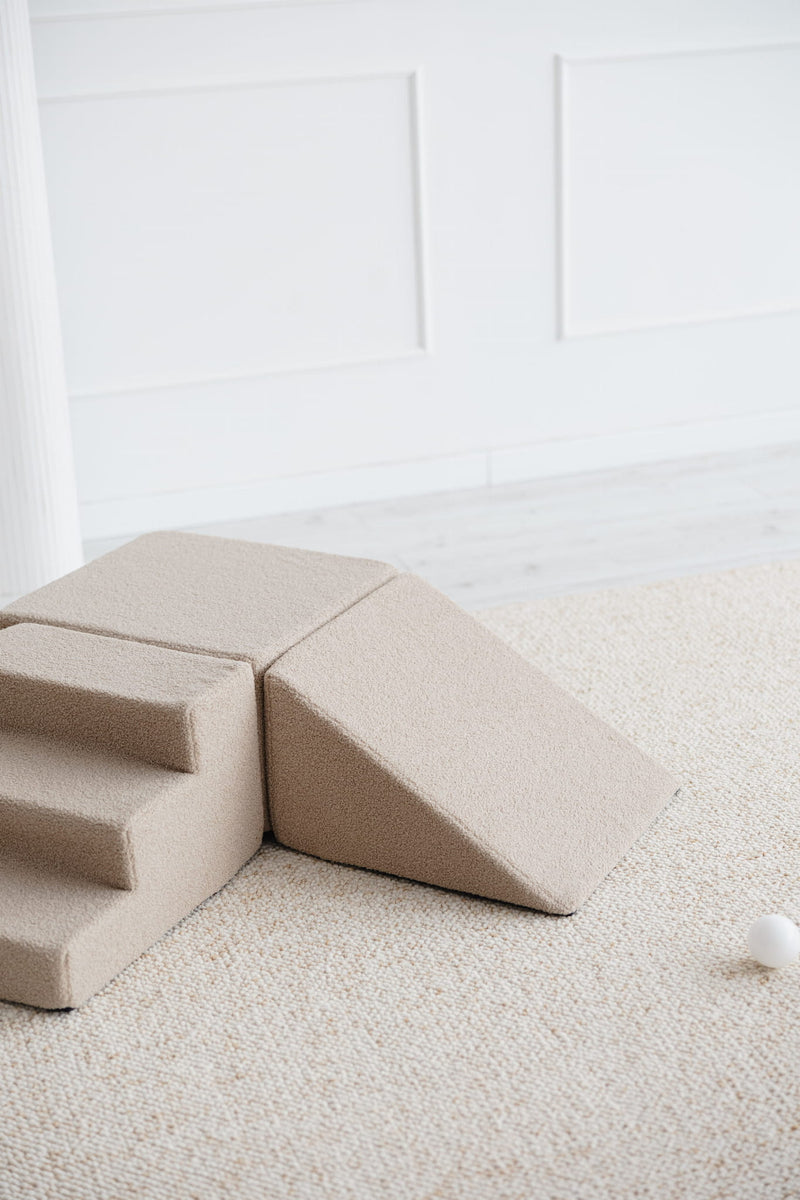 Monio - Boucle Foam Soft Play - 3 Elements - Beige