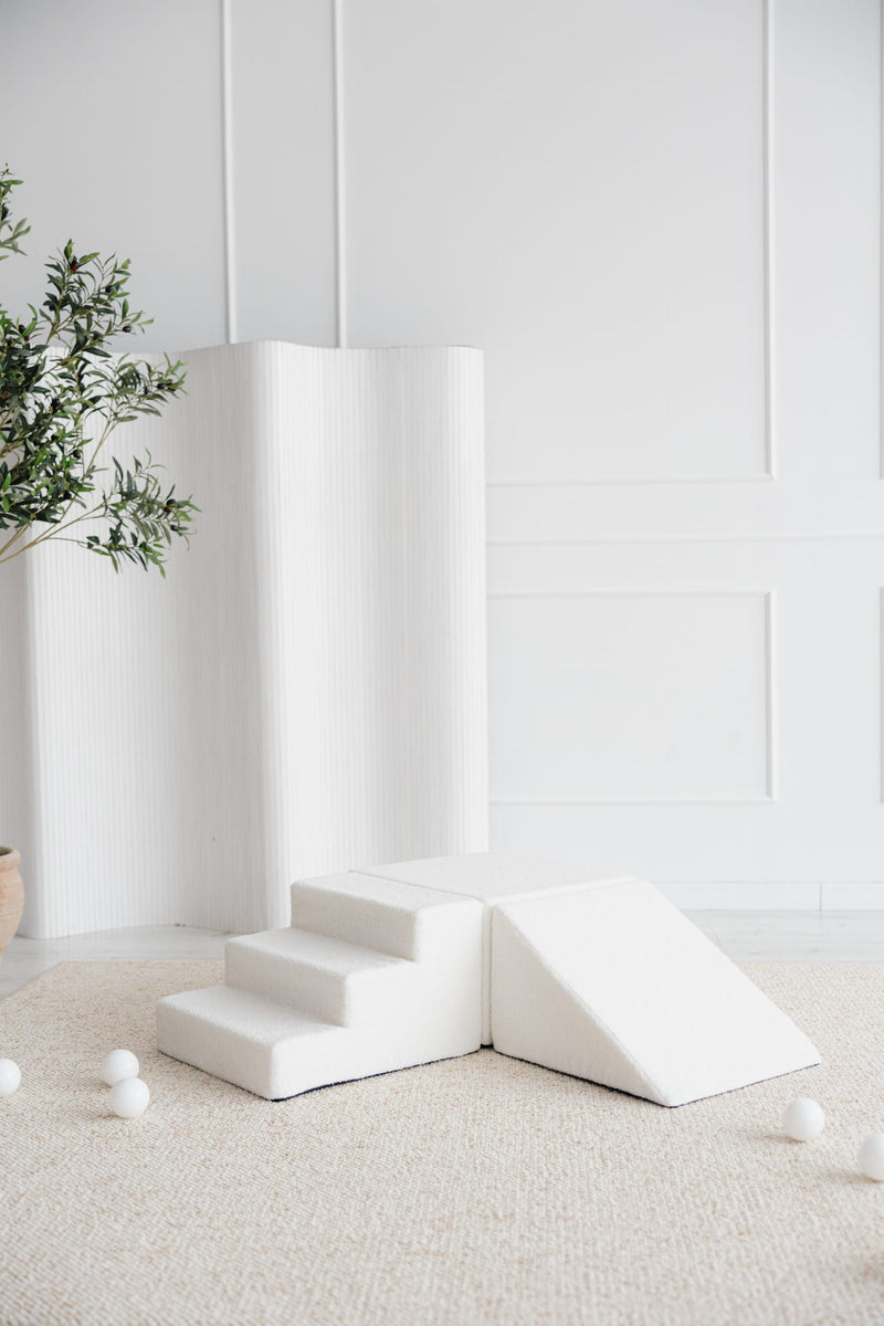 Monio - Boucle Foam Soft Play - 3 Elements - White