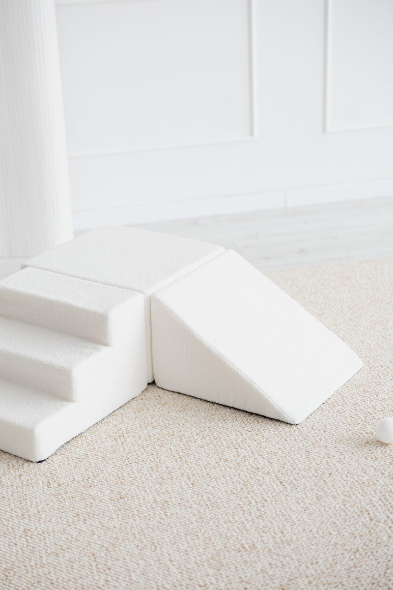 Monio - Boucle Foam Soft Play - 3 Elements - White
