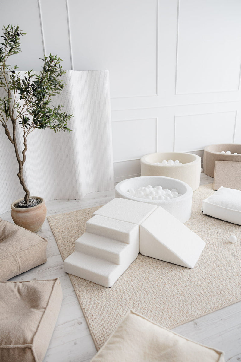 Monio - Boucle Foam Soft Play - 3 Elements - White
