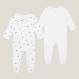 Sleepsuit 2 Pack - Nautical / White