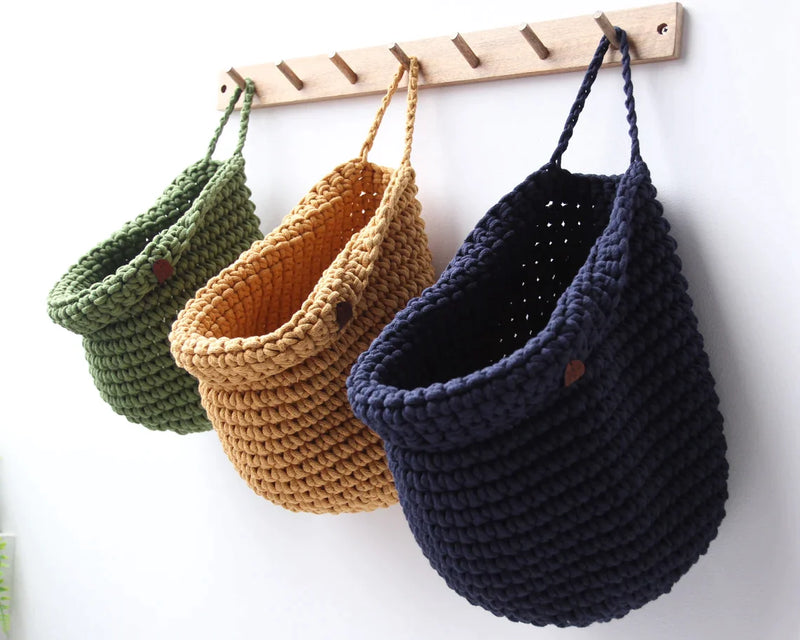 Crochet Hanging Bags | OLD ROSE
