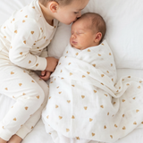 XL Bamboo Muslin - Neutral Heart