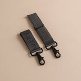 Logo Pram Bag Clips - Soft Black
