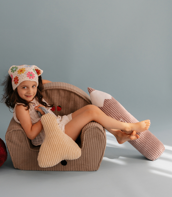 Toddler Corduroy Chair - Strawberry