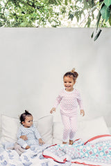 Toddler & Big Kid Cotton Knit PJ Set (Pink City)