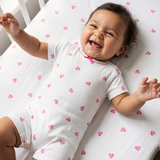 Romper With Trim - Pink Heart