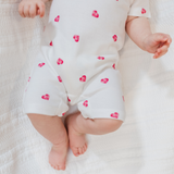 Romper With Trim - Pink Heart