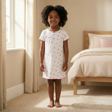 Short Sleeve Nightdress - Pink Heart