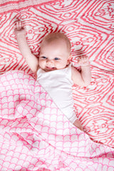 Organic Swaddle - Pink Rainbow