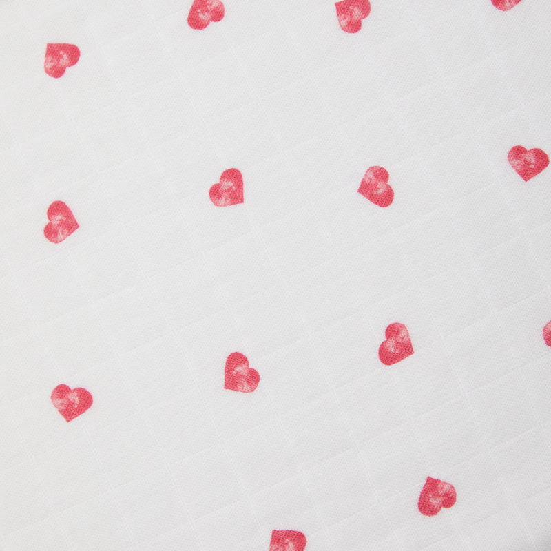 Bamboo Muslin Gift Set - Pink Heart