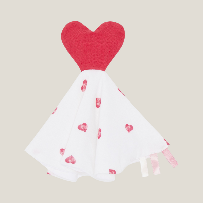 Muslin Comforter - Pink Heart