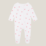 Sleepsuit 2 Pack - Pink Heart / White